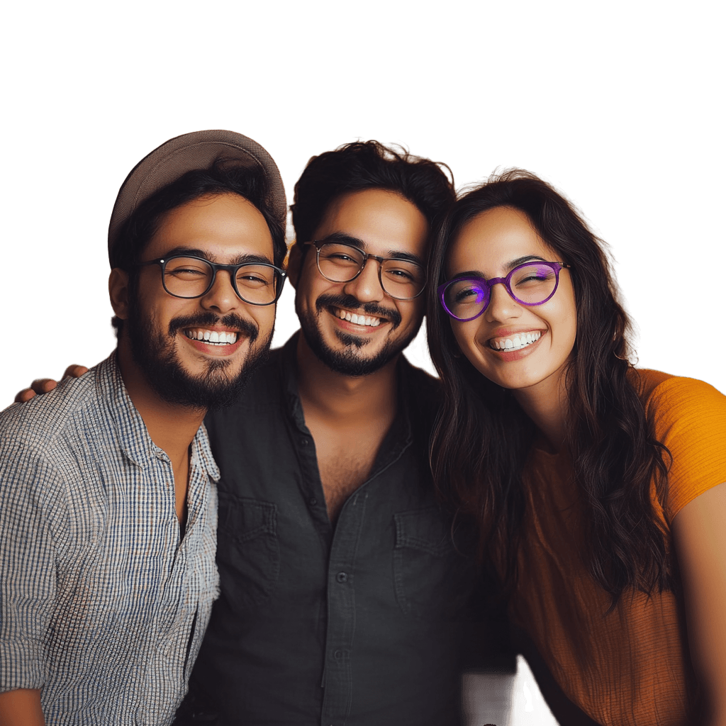 Group of people smiling